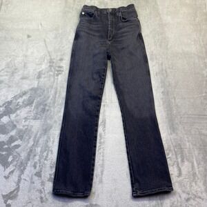 AGOLDE Pinch Waist High Rise Straight Leg Jeans Black A095-1286 Size 25